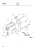 BURNER Diagram and Parts List for FGR331KAS1  Frigidaire Dryer