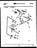 BURNER, MANIFOLD AND GAS CONTROL Diagram and Parts List for GG34BNL1  Frigidaire Range