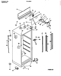 CABINET W / FAN ASSEMBLY Diagram and Parts List for F44J18CBD0  Frigidaire Refrigerator