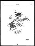 SHELVES AND SUPPORTS Diagram and Parts List for GTL142BK3  Frigidaire Refrigerator