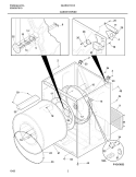 CABINET / DRUM Diagram and Parts List for GLER341CC0  Frigidaire Dryer