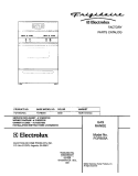 COVER Diagram and Parts List for FGFB55ASC  Frigidaire Range