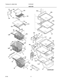 SHELVES Diagram and Parts List for GHSC239DW0  Frigidaire Refrigerator