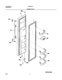 FREEZER DOOR Diagram and Parts List for FRS23R3AW0  Frigidaire Refrigerator