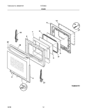 DOOR Diagram and Parts List for FGF368GQF  Frigidaire Range