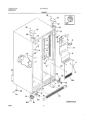 CABINET Diagram and Parts List for GLHS234ZAW1  Frigidaire Refrigerator