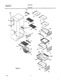 SHELVES Diagram and Parts List for GLRSF266JW2  Frigidaire Refrigerator