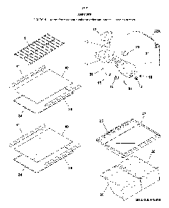 Shelves Diagram and Parts List for 25360409613  Kenmore Refrigerator