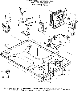 Microwave Parts Diagram and Parts List for 5648898410  Kenmore Microwave