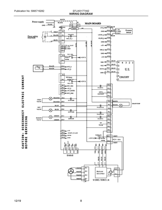 Wiring Diagram Diagram and Parts List for EFLW317TIW2  Frigidaire Washer