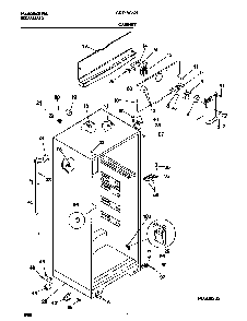 Cabinet Diagram and Parts List for GRT16CNHW4  Gibson Refrigerator