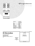 COVER Diagram and Parts List for CFCS372DC2  Frigidaire Range