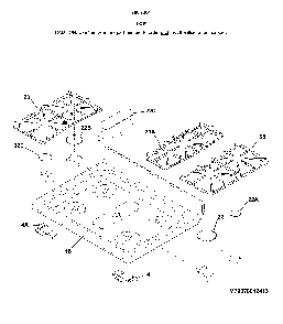 Top Diagram and Parts List for 79078049414  Kenmore Range