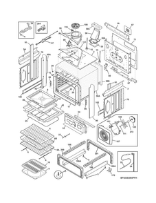 Body Diagram and Parts List for FGGS3065PFK  Frigidaire Range