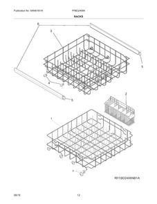 Part Location Diagram of 5304533201 Frigidaire Rack Assembly With Wheels
