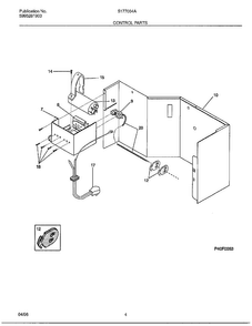Control Parts Diagram and Parts List for 5177004A  Frigidaire Air Conditioner