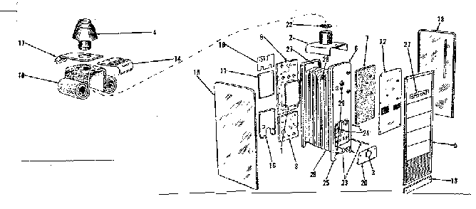 Part Location Diagram of 12A2735 Frigidaire Panel