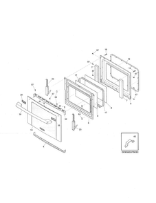 Door Diagram and Parts List for EW30GS65GSC  Electrolux Range