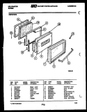 DOOR PARTS Diagram and Parts List for REP307GD0  Kelvinator Range