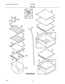Part Location Diagram of 5304525911 Frigidaire CLIP
