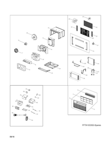 Recommended Spare Parts Diagram and Parts List for FFTA1033S20  Frigidaire Air Conditioner