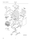 BODY Diagram and Parts List for CFEF357GS1  Frigidaire Range