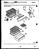 SHELVES AND SUPPORTS Diagram and Parts List for GTN140WGY3  Uni Refrigerator