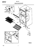 CABINET / CONTROL / SHELVES Diagram and Parts List for MFU14F1EW2  Frigidaire Freezer