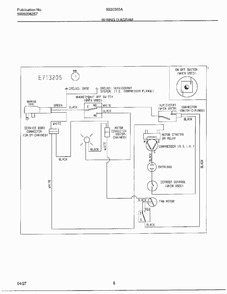 Wiring Diagram Diagram and Parts List for 9320303A  Frigidaire Dehumidifier