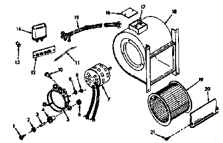 H-q blower assembly Diagram and Parts List for 867769222  Frigidaire Furnace