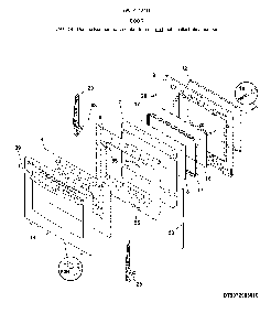 Door Diagram and Parts List for 79074143711  Kenmore Range