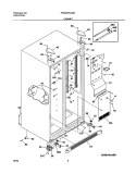 CABINET Diagram and Parts List for FRS26H5ASB4  Frigidaire Refrigerator
