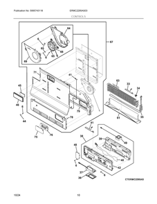 Controls Diagram and Parts List for ERMC2295AS03  Frigidaire Refrigerator