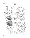 SHELVES Diagram and Parts List for PLHS239ZCB1  Frigidaire Refrigerator