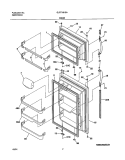 DOOR Diagram and Parts List for GLRT181SAW0  Frigidaire Refrigerator