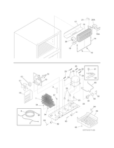 System Diagram and Parts List for FGHT1832PP3  Frigidaire Refrigerator