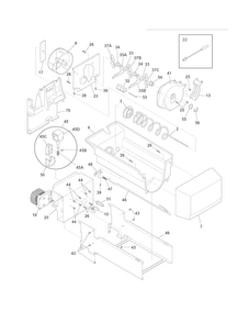 Ice Container Diagram and Parts List for EI23CS35KB1  Electrolux Refrigerator