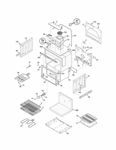 Upper Oven Diagram and Parts List for 79048879901  Kenmore Wall Oven