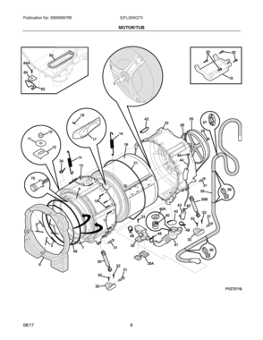 04 - MOTOR/TUB Diagram and Parts List for EIFLS55QT0  Frigidaire Washer