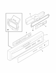 Control Panel Diagram and Parts List for 58715239901A  Kenmore Dishwasher