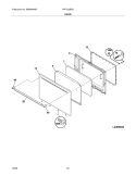 DOOR Diagram and Parts List for FPF312BSB  Frigidaire Range