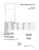 COVER Diagram and Parts List for FRT21FR6AB0  Frigidaire Refrigerator