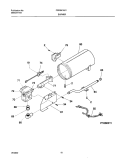 BURNER, VALVE Diagram and Parts List for FGR341AS1  Frigidaire Dryer