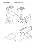 SHELVES Diagram and Parts List for FRT18S6AWF  Frigidaire Refrigerator