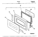 DOOR Diagram and Parts List for FMS083E1S0  Frigidaire Microwave