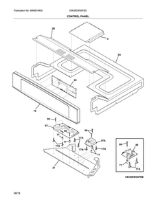 Control Panel Diagram and Parts List for EW30EW55PSD  Electrolux Wall Oven