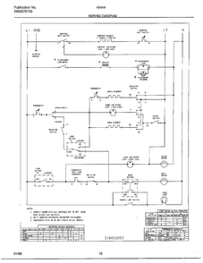 Wiring Diagram Diagram and Parts List for 484447D  Frigidaire Range