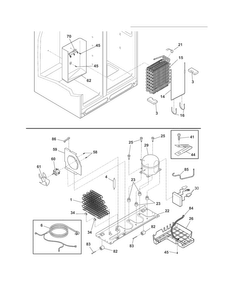 System Diagram and Parts List for EI23CS35KB1  Electrolux Refrigerator