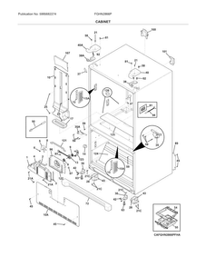 Cabinet Diagram and Parts List for FGHN2866PPEA  Frigidaire Refrigerator