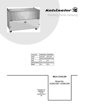 01 - COVER SHEET Diagram and Parts List for KCMC58RW  Frigidaire Refrigerator